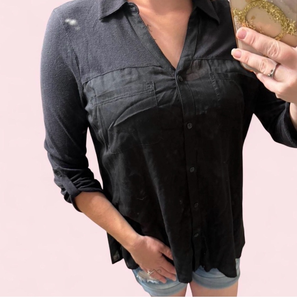 Calvin Klein Jeans Black Button-Down Shirt